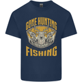 Gone Hunting Then Fishing Funny Hunter Kids T-Shirt Childrens Navy Blue