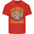 Gone Hunting Then Fishing Funny Hunter Kids T-Shirt Childrens Red