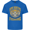 Gone Hunting Then Fishing Funny Hunter Kids T-Shirt Childrens Royal Blue