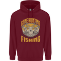 Gone Hunting Then Fishing Funny Hunter Mens 80% Cotton Hoodie Maroon