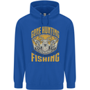 Gone Hunting Then Fishing Funny Hunter Mens 80% Cotton Hoodie Royal Blue