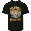 Gone Hunting Then Fishing Funny Hunter Mens Cotton T-Shirt Tee Top Black