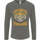 Gone Hunting Then Fishing Funny Hunter Mens Long Sleeve T-Shirt Charcoal