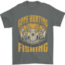 Gone Hunting Then Fishing Funny Hunter Mens T-Shirt 100% Cotton Charcoal