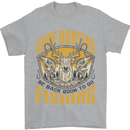 Gone Hunting Then Fishing Funny Hunter Mens T-Shirt 100% Cotton Sports Grey
