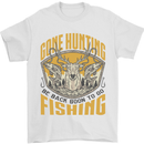 Gone Hunting Then Fishing Funny Hunter Mens T-Shirt 100% Cotton White