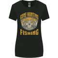 Gone Hunting Then Fishing Funny Hunter Womens Wider Cut T-Shirt Black