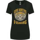 Gone Hunting Then Fishing Funny Hunter Womens Wider Cut T-Shirt Black