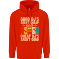 Good DJs Aren't Cheap Funny DJing Childrens Kids Hoodie Bright Red