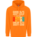 Good DJs Aren't Cheap Funny DJing Childrens Kids Hoodie Orange