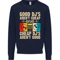 Good DJs Aren't Cheap Funny DJing Kids Sweatshirt Jumper Navy Blue