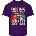 Good DJs Aren't Cheap Funny DJing Mens Cotton T-Shirt Tee Top Purple