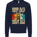 Good DJs Aren't Cheap Funny DJing Mens Sweatshirt Jumper Navy Blue