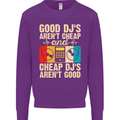 Good DJs Aren't Cheap Funny DJing Mens Sweatshirt Jumper Purple