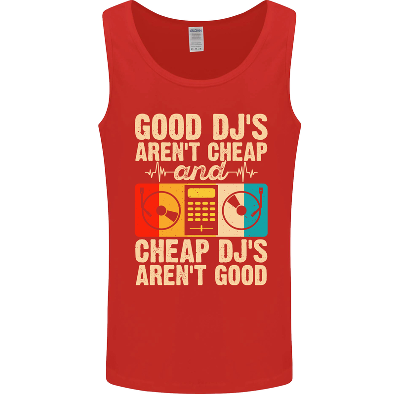 Good DJs Aren't Cheap Funny DJing Mens Vest Tank Top Red