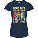 Good DJs Aren't Cheap Funny DJing Womens Petite Cut T-Shirt Navy Blue