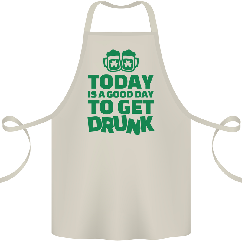 Good Day to Get Drunk St. Patrick's Day Cotton Apron 100% Organic Natural