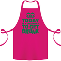 Good Day to Get Drunk St. Patrick's Day Cotton Apron 100% Organic Pink