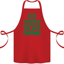 Good Day to Get Drunk St. Patrick's Day Cotton Apron 100% Organic Red