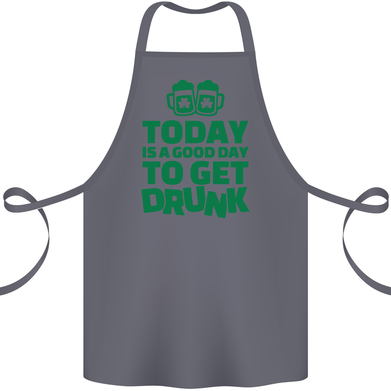 Good Day to Get Drunk St. Patrick's Day Cotton Apron 100% Organic Steel