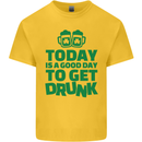 Good Day to Get Drunk St. Patrick's Day Kids T-Shirt Childrens Yellow