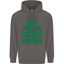 Good Day to Get Drunk St. Patrick's Day Mens 80% Cotton Hoodie Charcoal