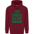 Good Day to Get Drunk St. Patrick's Day Mens 80% Cotton Hoodie Maroon