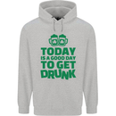 Good Day to Get Drunk St. Patrick's Day Mens 80% Cotton Hoodie Sports Grey