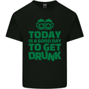 Good Day to Get Drunk St. Patrick's Day Mens Cotton T-Shirt Tee Top Black