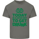 Good Day to Get Drunk St. Patrick's Day Mens Cotton T-Shirt Tee Top Charcoal