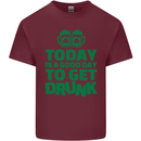 Good Day to Get Drunk St. Patrick's Day Mens Cotton T-Shirt Tee Top Maroon