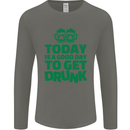 Good Day to Get Drunk St. Patrick's Day Mens Long Sleeve T-Shirt Charcoal