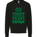 Good Day to Get Drunk St. Patrick's Day Mens Sweatshirt Jumper Black