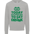 Good Day to Get Drunk St. Patrick's Day Mens Sweatshirt Jumper Sports Grey