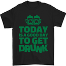 Good Day to Get Drunk St. Patrick's Day Mens T-Shirt Cotton Gildan Black