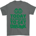 Good Day to Get Drunk St. Patrick's Day Mens T-Shirt Cotton Gildan Charcoal