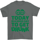 Good Day to Get Drunk St. Patrick's Day Mens T-Shirt Cotton Gildan Charcoal