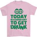 Good Day to Get Drunk St. Patrick's Day Mens T-Shirt Cotton Gildan Light Pink