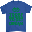 Good Day to Get Drunk St. Patrick's Day Mens T-Shirt Cotton Gildan Royal Blue
