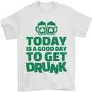 Good Day to Get Drunk St. Patrick's Day Mens T-Shirt Cotton Gildan White