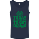 Good Day to Get Drunk St. Patrick's Day Mens Vest Tank Top Navy Blue