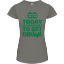 Good Day to Get Drunk St. Patrick's Day Womens Petite Cut T-Shirt Charcoal