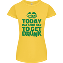 Good Day to Get Drunk St. Patrick's Day Womens Petite Cut T-Shirt Yellow