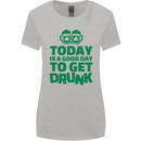 Good Day to Get Drunk St. Patrick's Day Womens Wider Cut T-Shirt Sports Grey