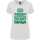 Good Day to Get Drunk St. Patrick's Day Womens Wider Cut T-Shirt White