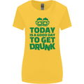 Good Day to Get Drunk St. Patrick's Day Womens Wider Cut T-Shirt Yellow