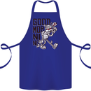 Good Morning Mummy Coffee Halloween Cotton Apron 100% Organic Royal Blue