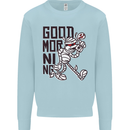 Good Morning Mummy Coffee Halloween Kids Sweatshirt Jumper Light Blue