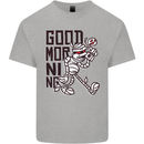Good Morning Mummy Coffee Halloween Kids T-Shirt Childrens Sports Grey