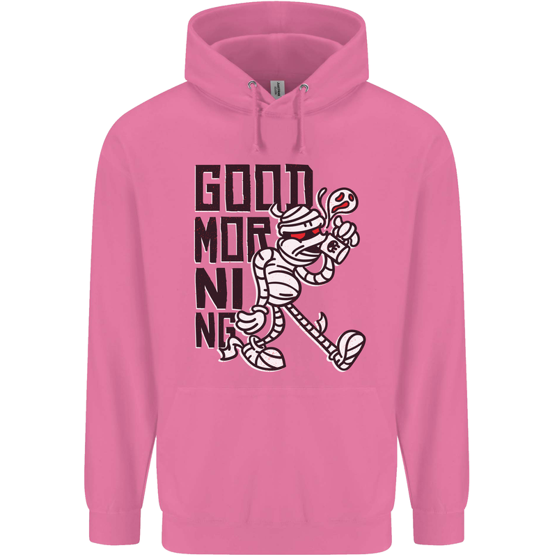 Good Morning Mummy Coffee Halloween Mens 80% Cotton Hoodie Azelea